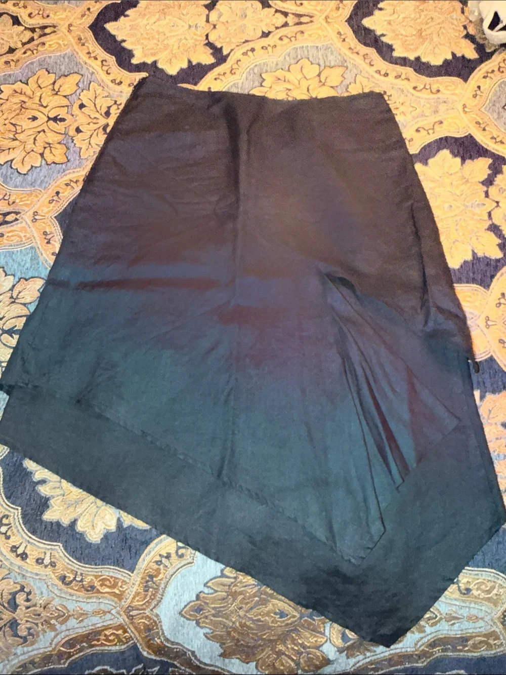 Sisley Black Asymmetrical Layered Midi Skirt